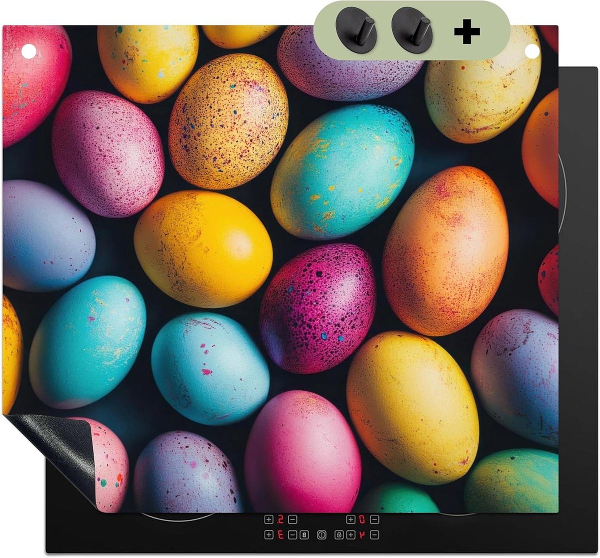 Inductie Kookplaat Beschermer Kookplaat Mat Spatscherm Keuken Beschermen Unieke Fotodruk 52x60 cm Kleurrijk