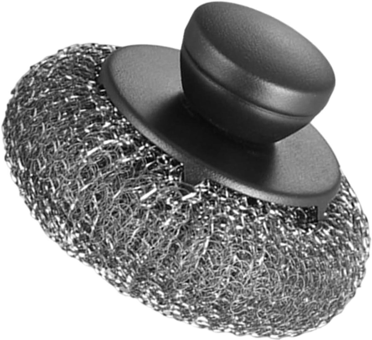 Roestvrijstalen Scrubber - Reinigingspad Potten - Keuken Schoonmaken - Ergonomische Handgreep - 9 x 65 cm - Zwart