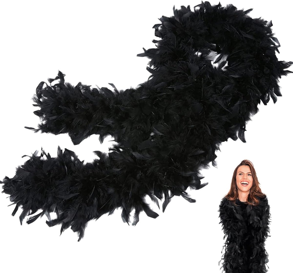 Boa's, Zwart, 2m/6.6ft