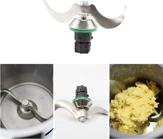 roestvrijstalen deegmengmes, deegmes, reserveaccessoires, geschikt voor TM31, messen, reserveaccessoires, kneed-deegmixer — afbeelding 5