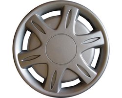 Wielkappen Set - Velgdoppen Universeel - Auto Styling - Hittebestendig Plastic - 13 Inch - Zilver