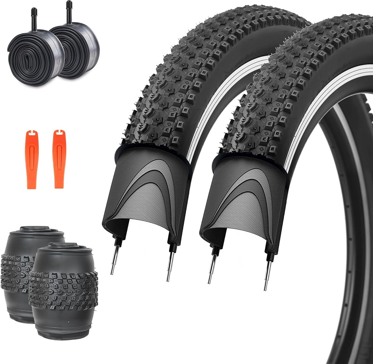 Set van 2 30TPI fietsbanden 20 24 26 27 5 29 x 2 125 inch opvouwbare banden fietsjas voor mountainbike stadsfietsen racefietsen MTB hybride fiets