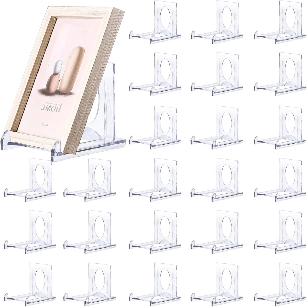 Acrylhouder 25 Stuks - Transparant - Verstelbaar - Ideaal voor productpresentatie - ShopVlot