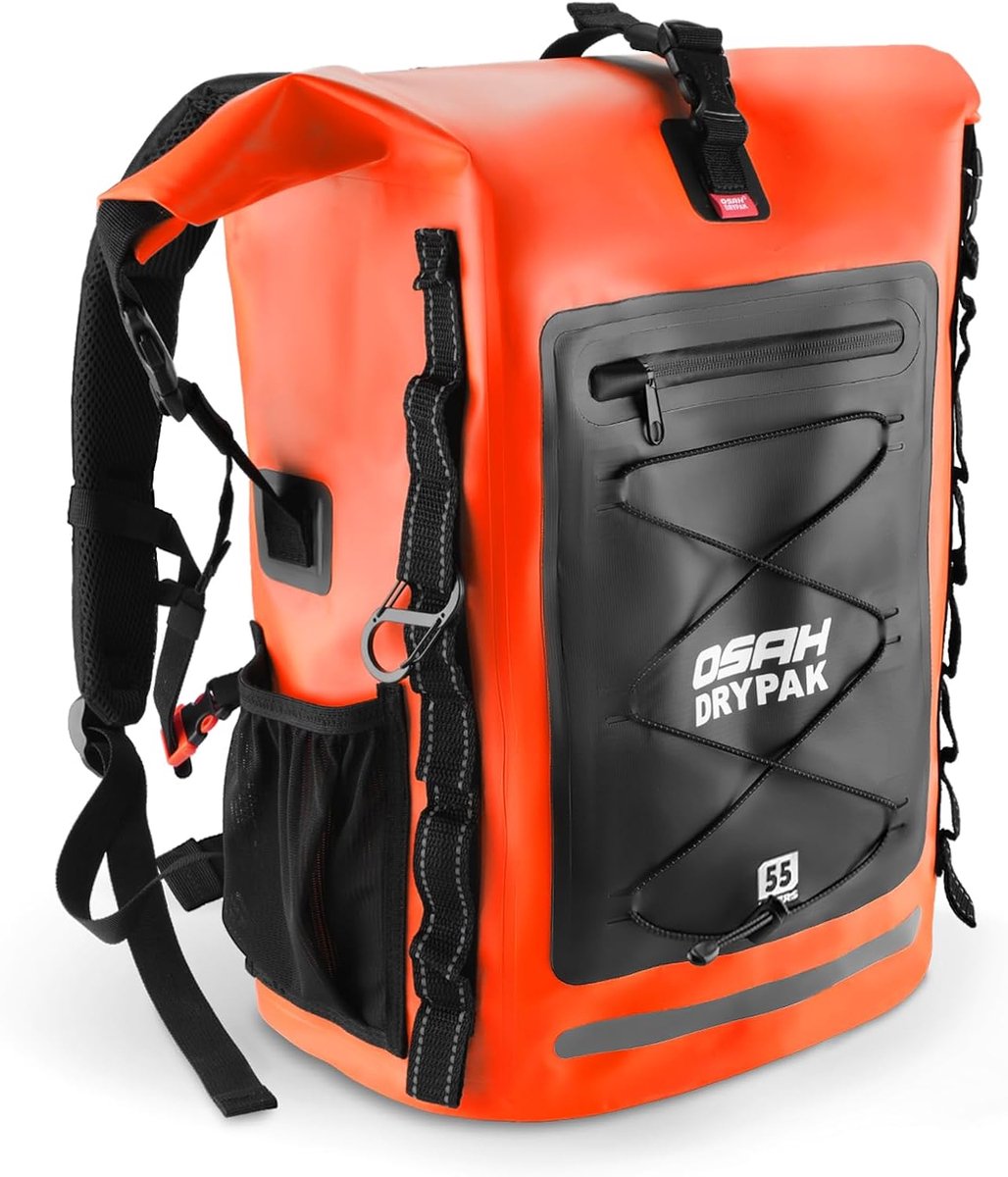 Waterdichte rugzak 25L/35L/55L/85L - Heavy duty PVC - Rol-top sluiting - Houdt je spullen droog tijdens het kamperen - ShopVlot