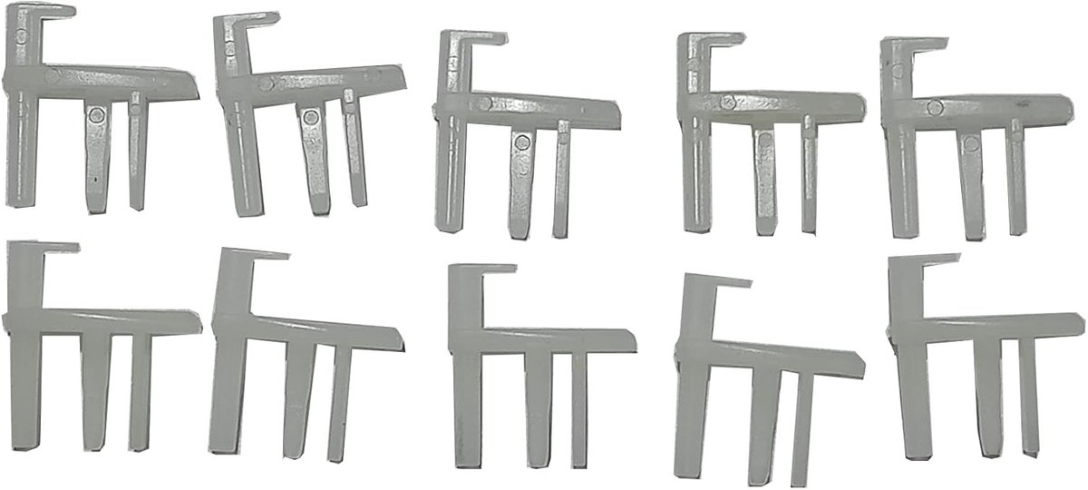 SnelShoppen - 5 Pairs Caravan Window End Clips - Flyscreen Compatibel - Seitz Motorhome SP042019Z - ABS Kunststof - Eenvoudige Installatie - 5 Links 5