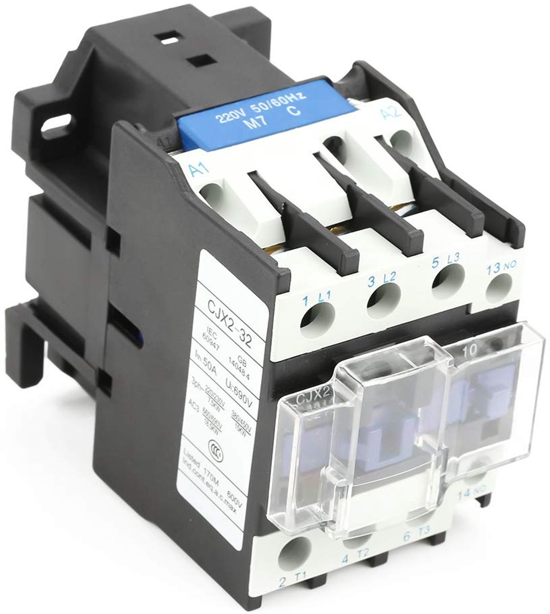 SnelShoppen - AC Beveiliging - CJX2-3210 Hooggevoelige Industriële Elektrische AC Bescherming 220V 32A - Voor Stroomdistributie en Vermogenstoepassing
