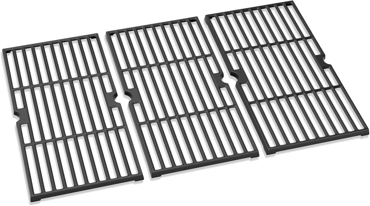 SnelShoppen - Gietijzeren Grillrooster 43 x 21 cm voor Barbecue, Geschikt voor Diverse Modellen, Duurzaam, Ideaal voor Tuin, Feest en Camping