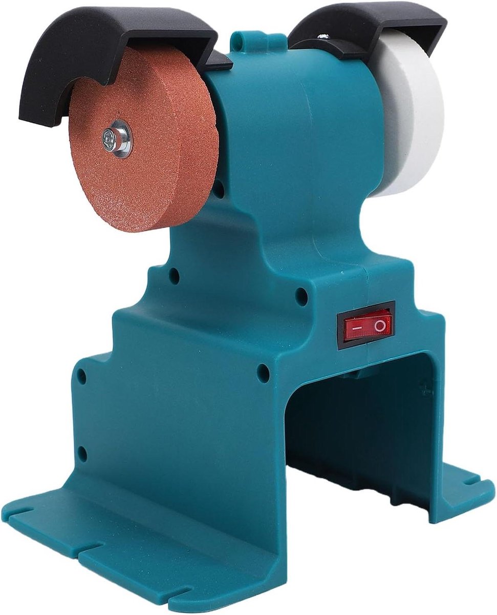 Mini Bankslijpmachine - Draadloze Polijstmachine - Metaal Polijsten - Compact Ontwerp - 17.5 cm - Grijs