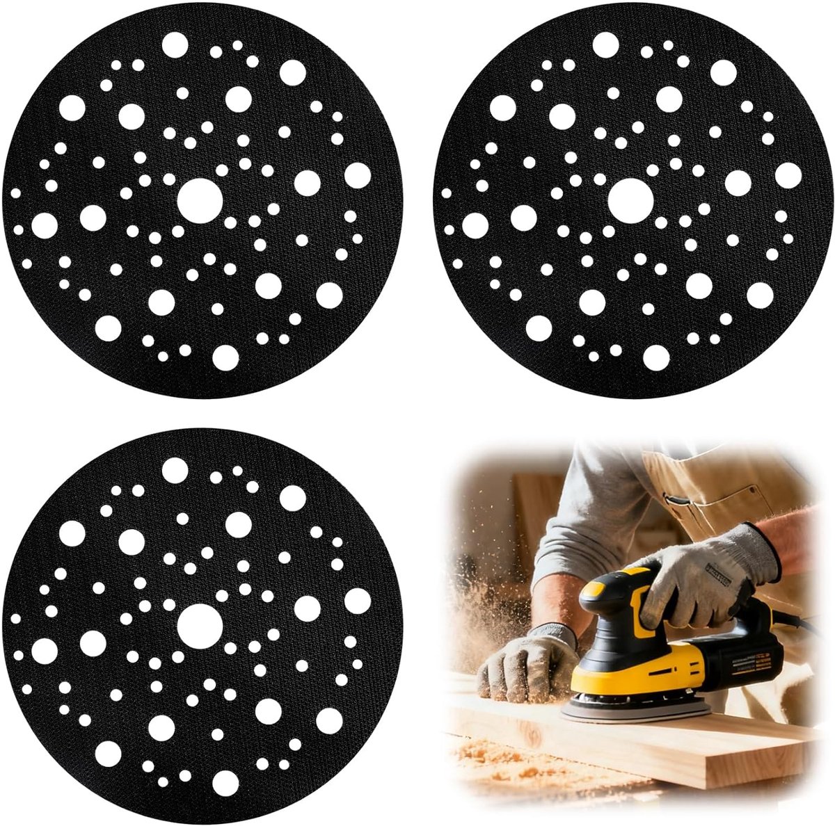 Beschermpads schuurdisc 150 mm - 70-holes - optimale bescherming - voorkomt slijtage supportplaat - ShopVlot