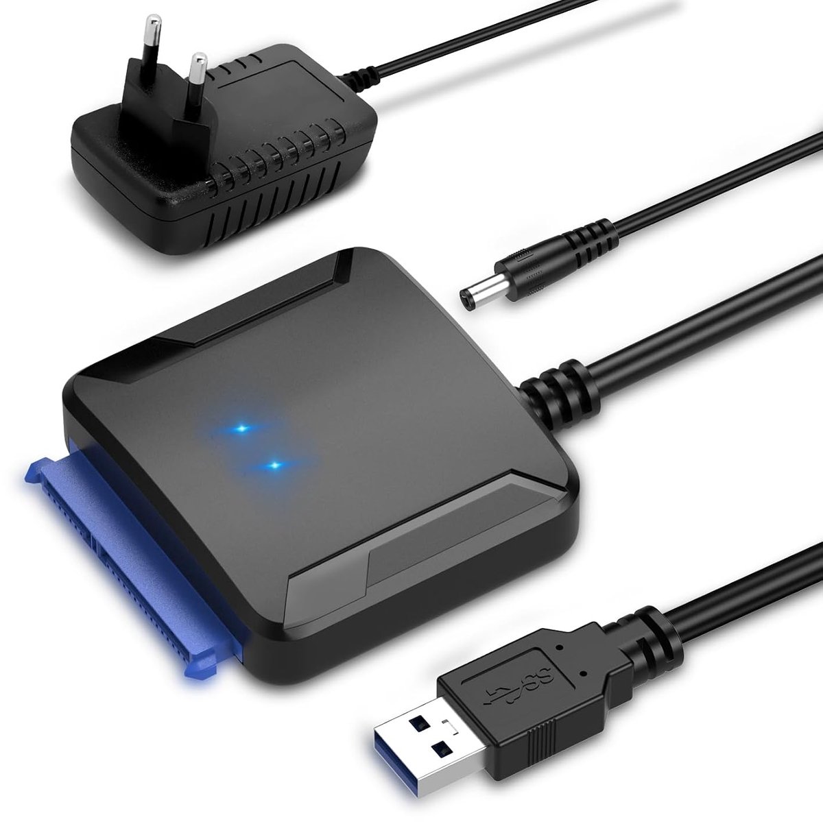 6Gbps USB 3.0 to SATA Adapter, USB C/USB3.0 to SATAIII/II/I-Adapter for 2.5/3.5in HDD/SSD Hard Drives and SATA Optical - ShopVlot