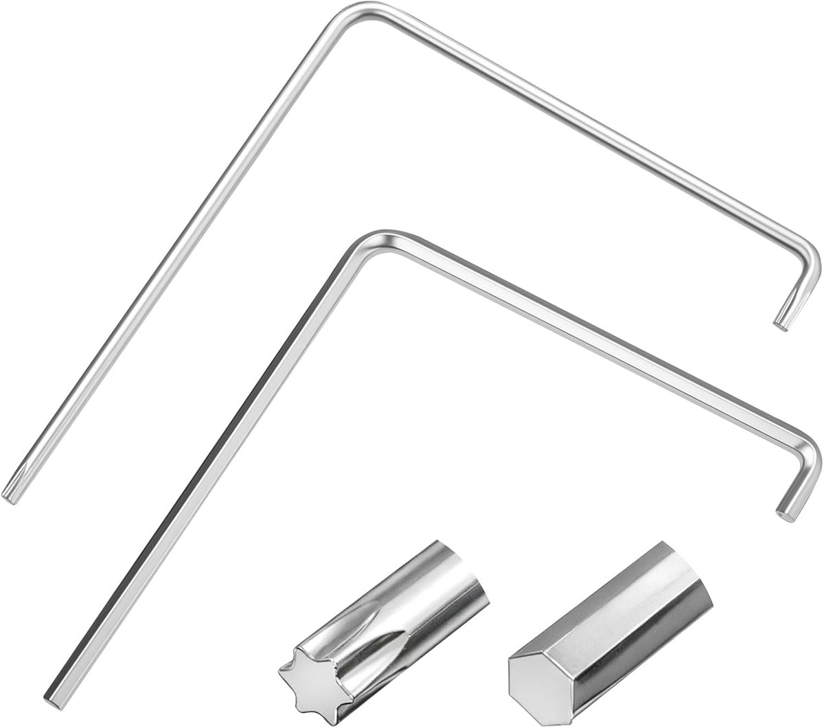 SnelShoppen - 2 Stuks Raamafstelgereedschap Set, 4mm Gebogen Hex Sleutel en Torx TX15 Sleutel, Precisie Afstelwrench voor Raam en Balkon Deuren