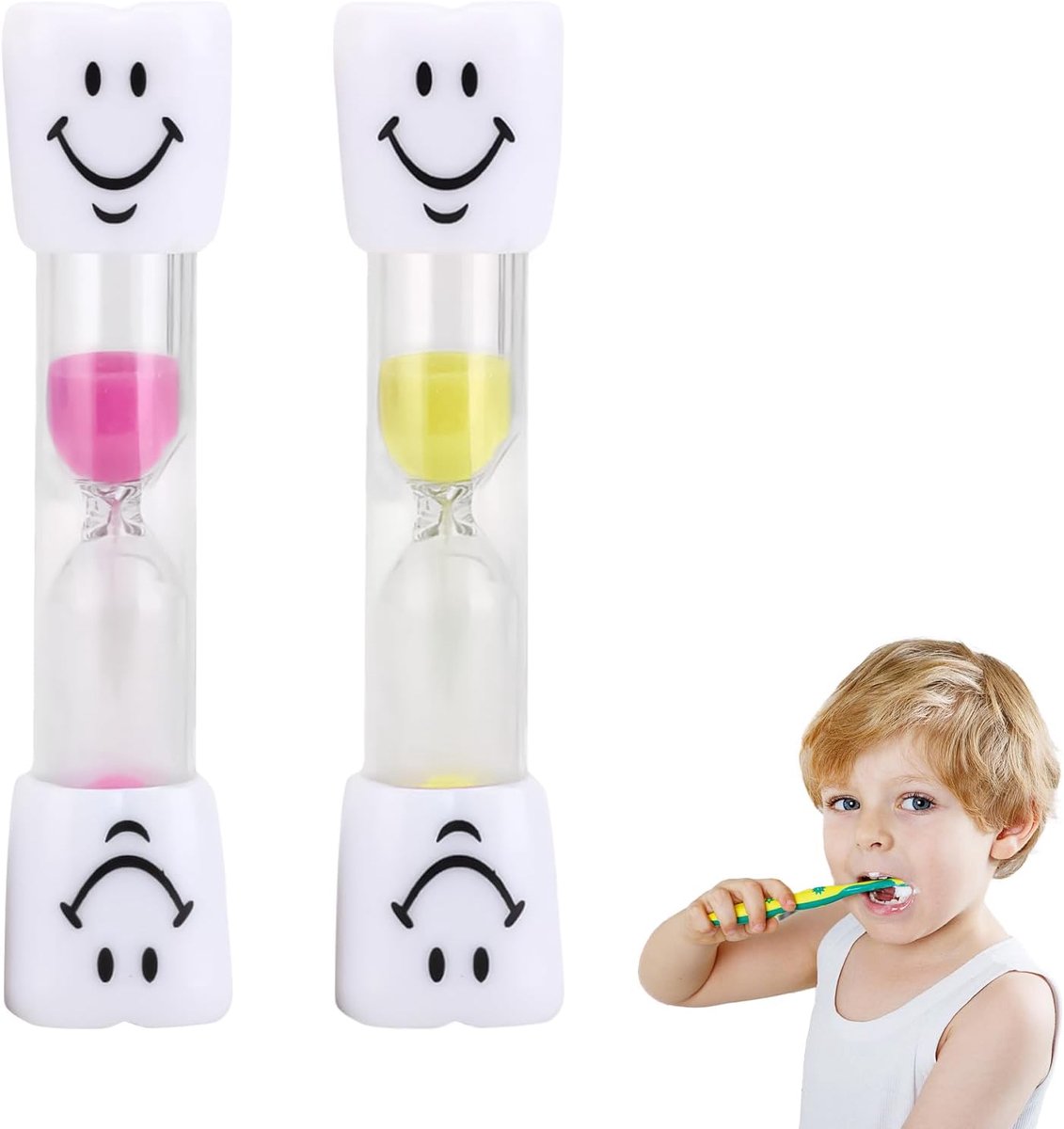 2-delige zandloperset voor kinderen, zandloper voor tandenpoetsen voor kinderen, zandloper om tanden te poetsen, 3 - ShopVlot