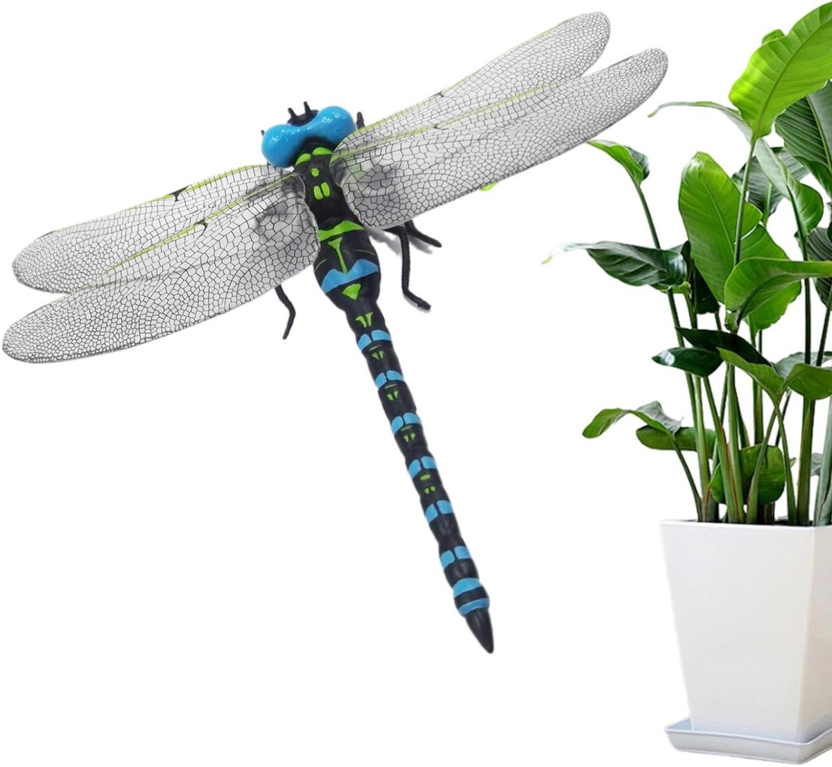 Nep Libellen - Vliegenwerende Simulatie - Natuurlijke Vliegenbestrijding - Levendige Beweging - 12 cm Vleugels - Groen