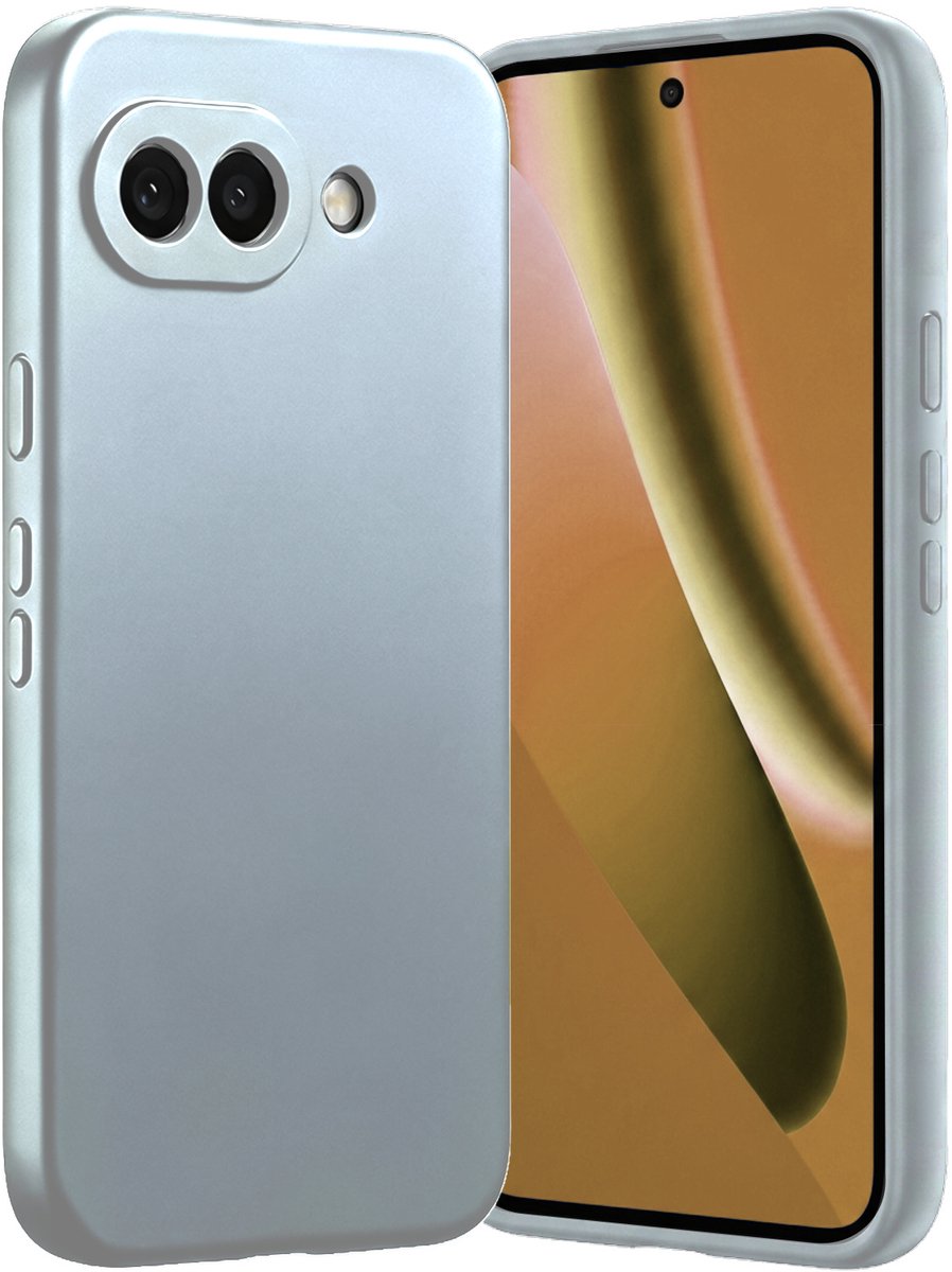 Hoes - Geschikt voor Google Pixel 10a - Sterk & Shockproof - Hoesje Cover - Siliconen Case - Lichtblauw