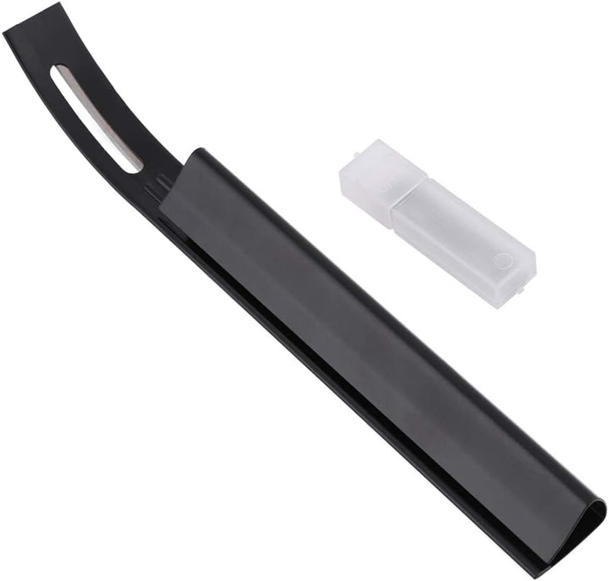 SnelShoppen - DIY leren snijmes, leren ski kabel met 3 afneembare stukken voor handgemaakte accessoires, hoogwaardig carbon staal, veilig en nauwkeuri