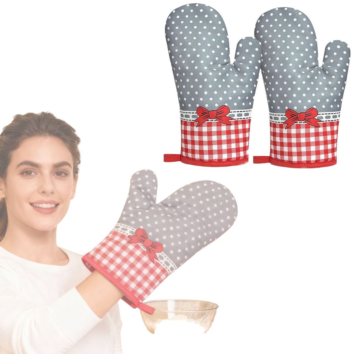 Zavio® Ovenhandschoenen - Hittebestendige Ovenwanten