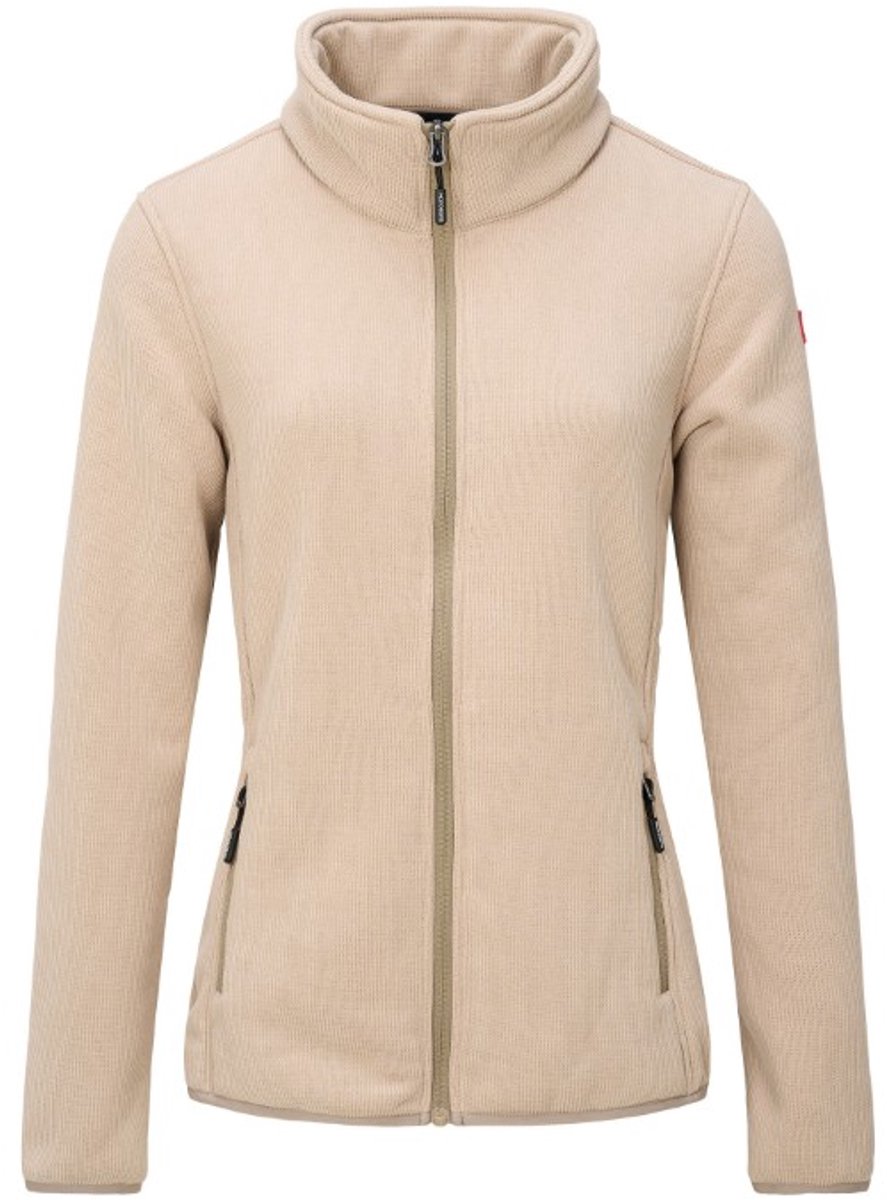 Vest Carmen zand gebreid winter Nordberg Geel