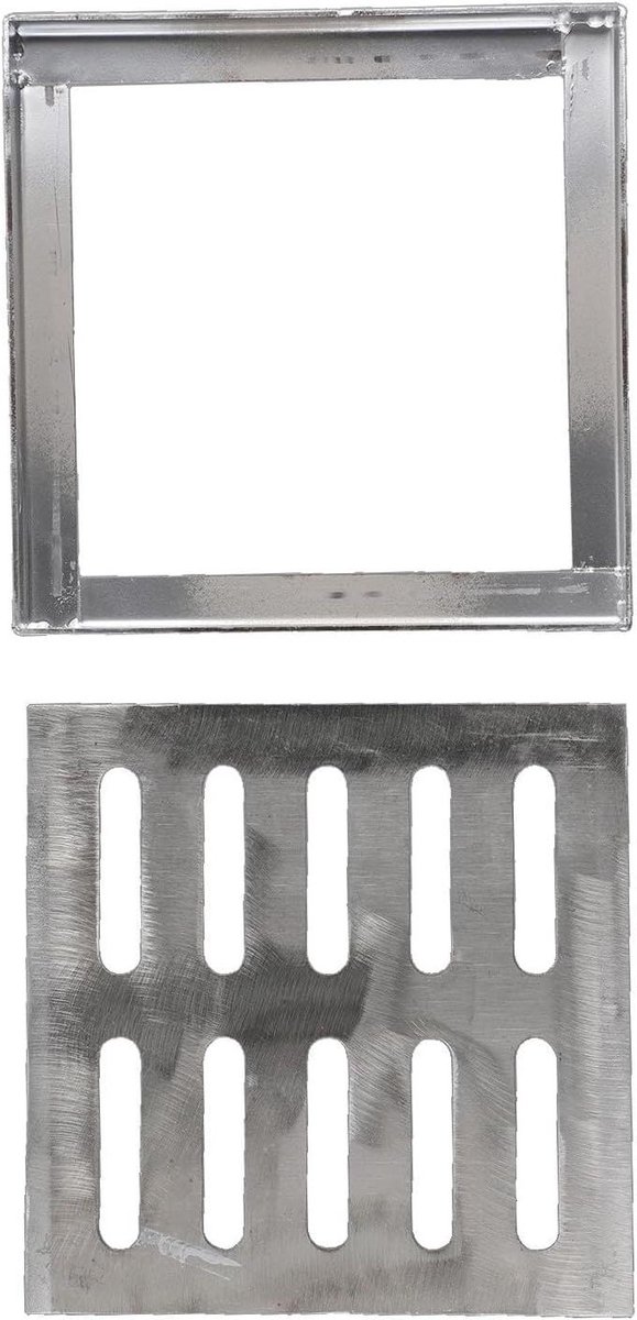 Afvoerrooster - Drainagerooster Vloerput - Water Afvoeren - Roestvrij Staal - 150 x 150 mm - Zilver