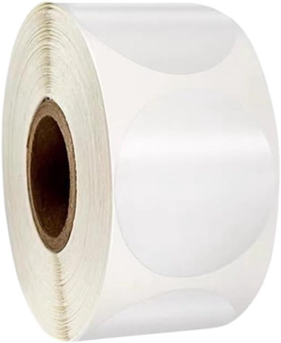 SnelShoppen - 500 Transparante Stickers 20 mm - Hoge Kwaliteit Voor Kantoor, School, Keuken, Transport - Sterke Adhesie, Eenvoudig in Gebruik
