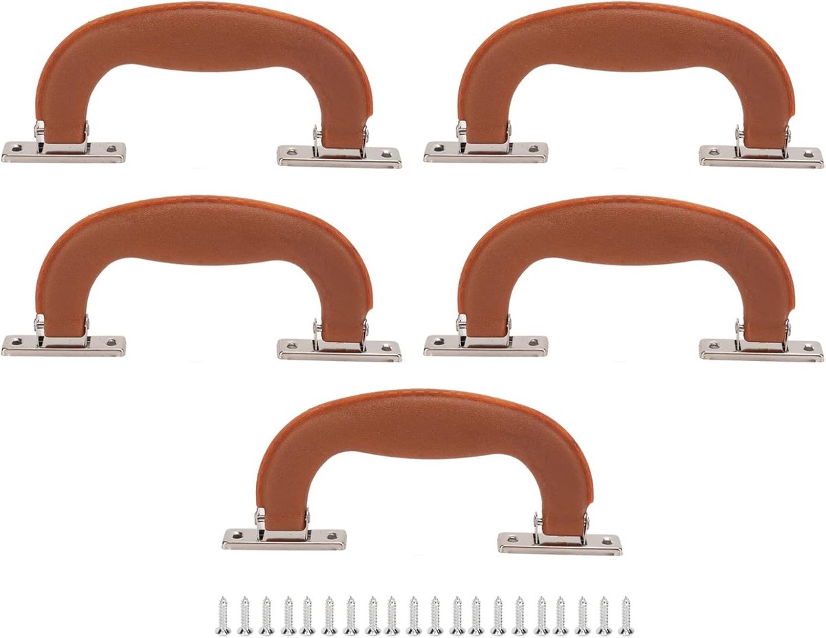 SnelShoppen - 5 Sets Retro Stijl Plastic Koffers Handgrepen, Stevige Trunk Zijkant Houder, Vervanging Ergonomisch Ontwerp Kofferhandvat, Voor Koffers,