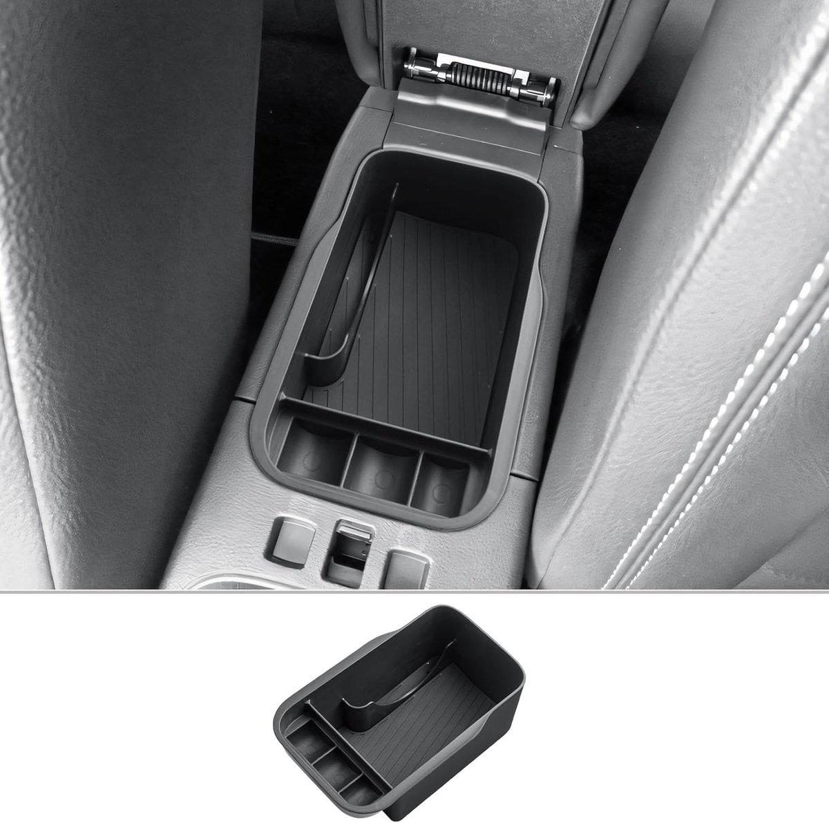 SnelShoppen - Multifunctionele Opbergbox voor Jeep Avenger 2023 2024 2025, Center Console Organizer, Handschoenenkastje, Armsteun, Verstelbare Opbergr