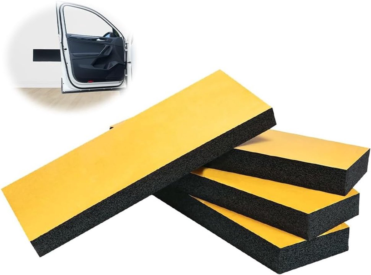 Self-Adhesive Car Door Wall Protector, 4 x Garage Wall Protection, 30 x 10 x 3 cm, Wall Protection, Self-Adhesive Edge - ShopVlot