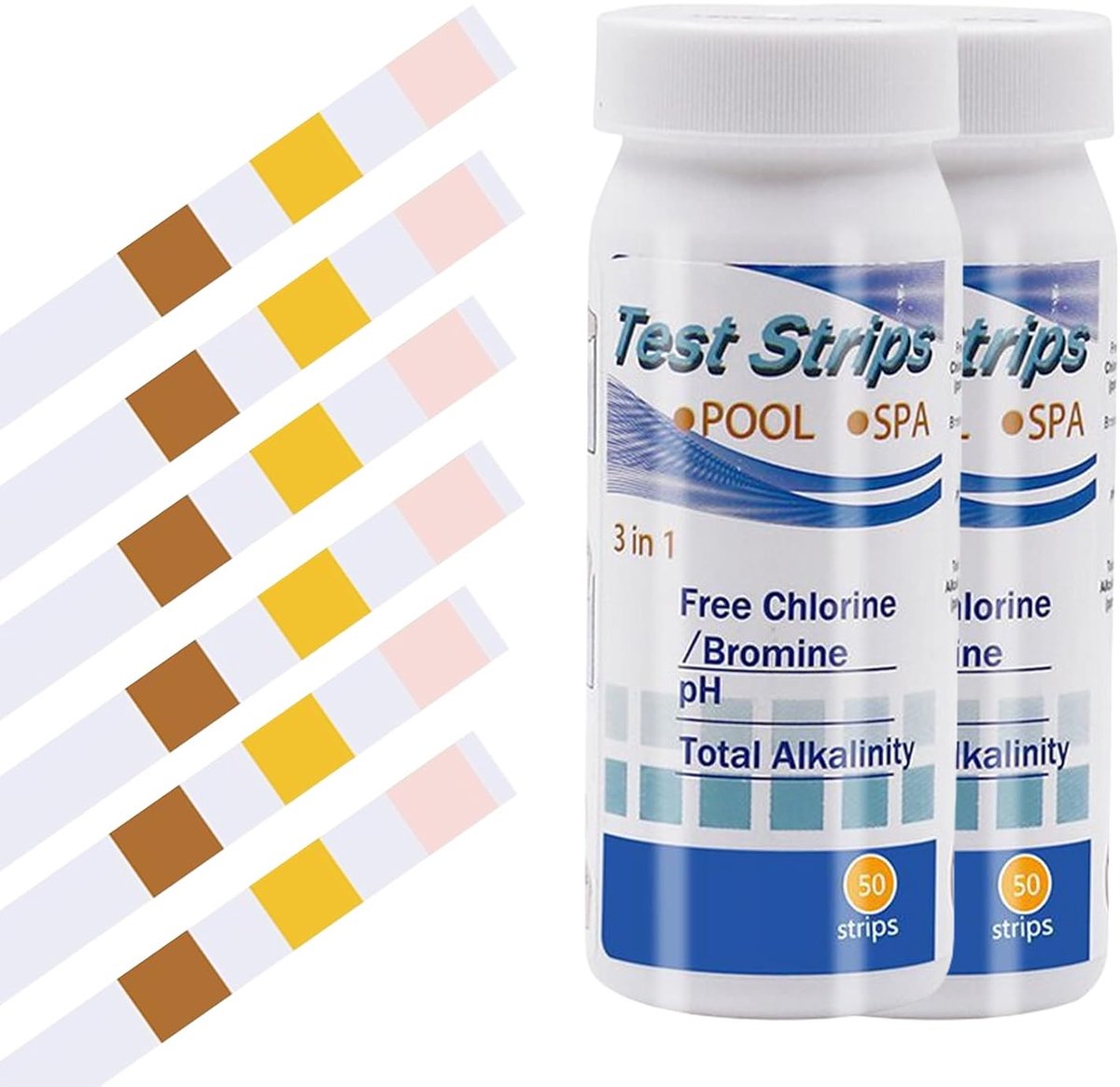 SnelShoppen - Aquarium Test Strips voor pH, Nitriet en Totale Hardheid, 100 Stuks 3-in-1 Water Test Strips voor Zoet en Zout Water, Eenvoudig in Gebru