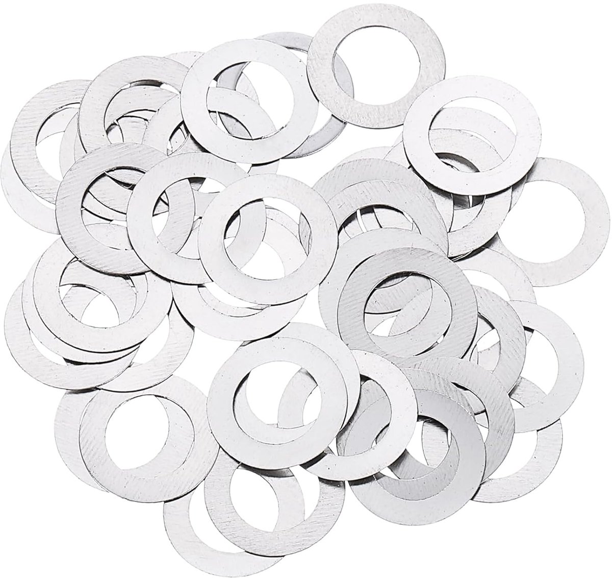 SnelShoppen - RVS Platte Ringetjes M6 50 Stuks 6 x 10 x 0.1 mm Vlakke Afstandhouders voor Schroeven, Elektronische Reparaties, Auto Industrie