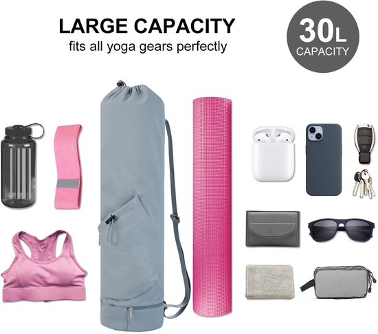Omgoods - Grote Yoga Mat Tas met Verstelbare Draagriem - Inclusief Fleshouder en Wet Pocket van Omgoods — afbeelding 5