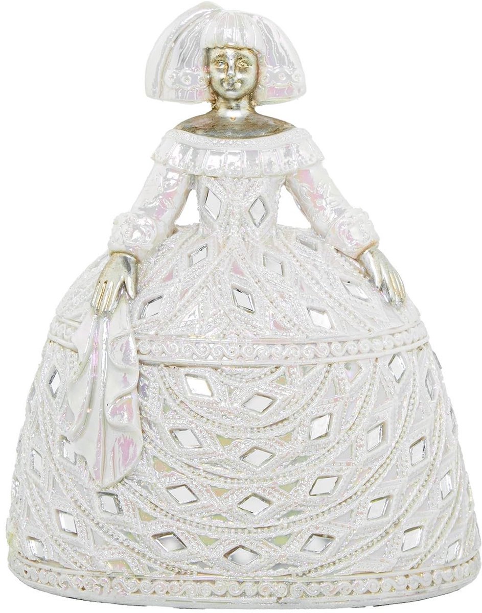 Omgoods - Sierfiguur Menina met Spiegels in Wit