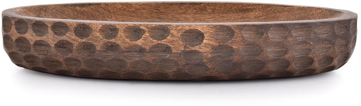Omgoods - Decoratieve Houten Kom van Mangohout - Multifunctioneel voor Thuis en Kantoor