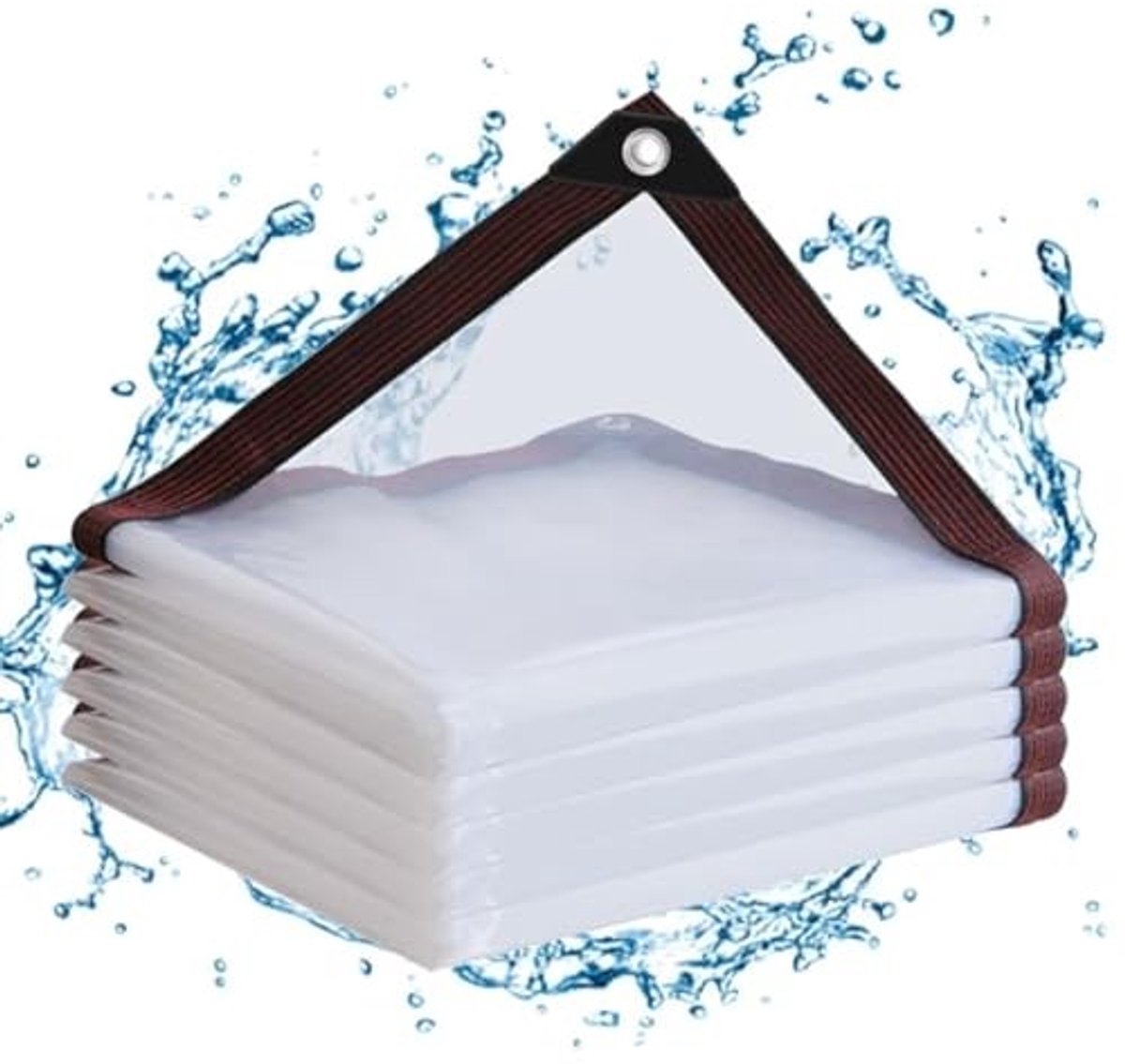 Omgoods- Afdekzeil Waterdicht - Transparant Zeil - PVC Tarp - Buitenbescherming - Multifunctioneel - 2 x 2 m - Zeildoek