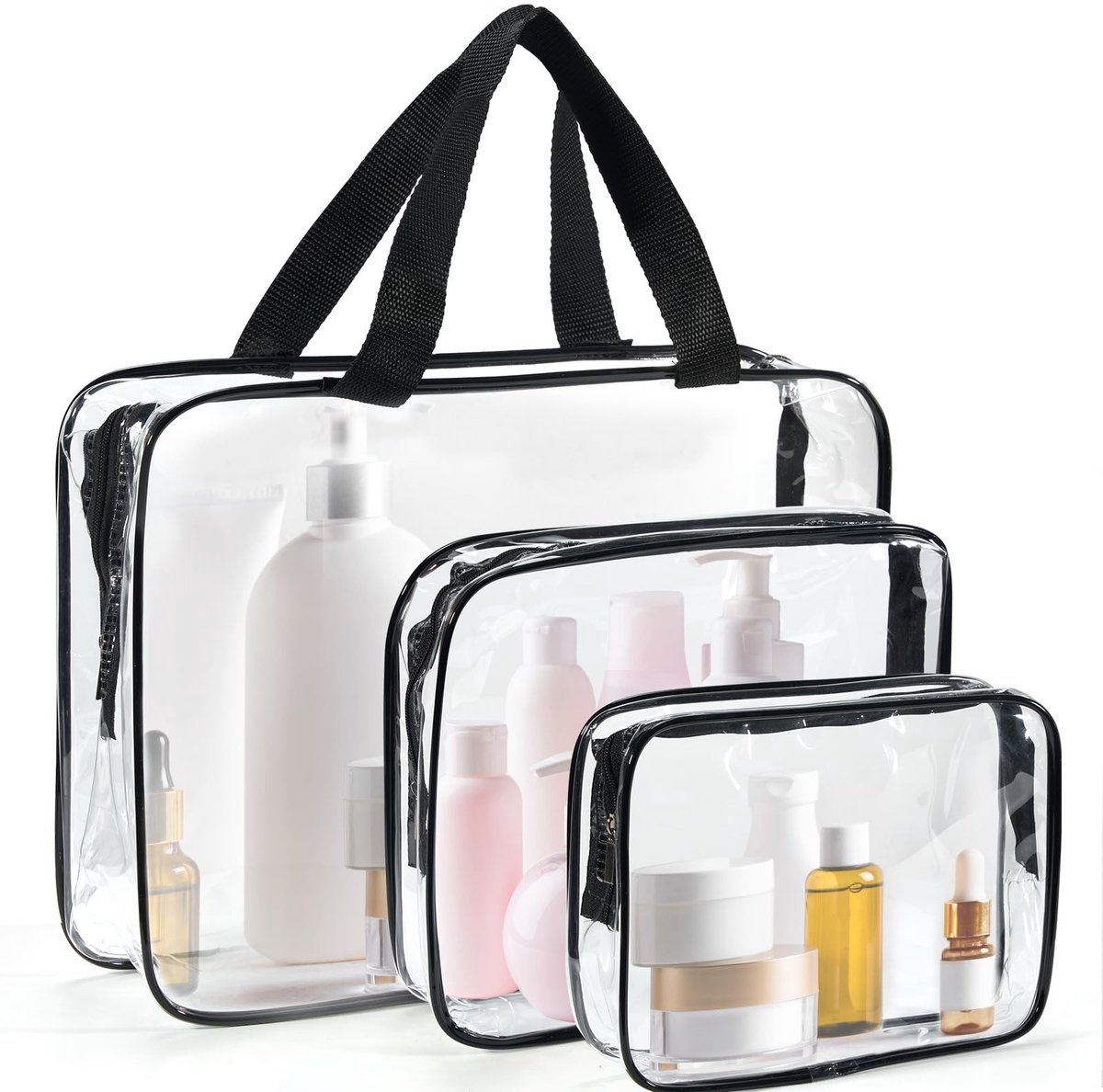 Omgoods - Toilettas Set voor Reizen - Transparante Make-up Tas en Waszakken