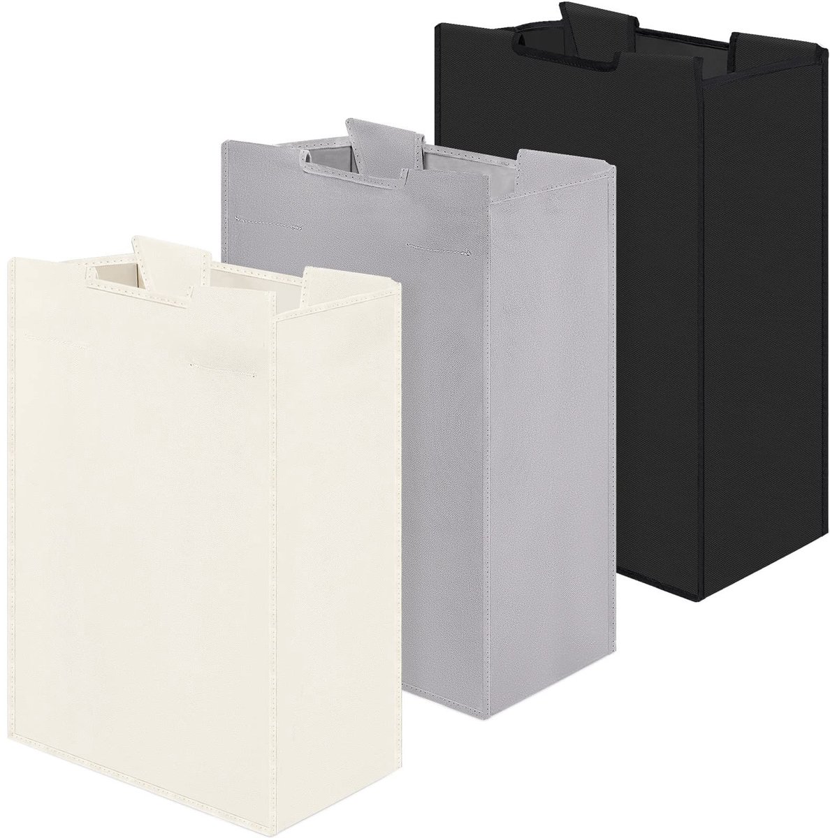 Omgoods - Vervangende Waszakken voor Was Sorter - Set van 3 in Beige, Grijs en Zwart