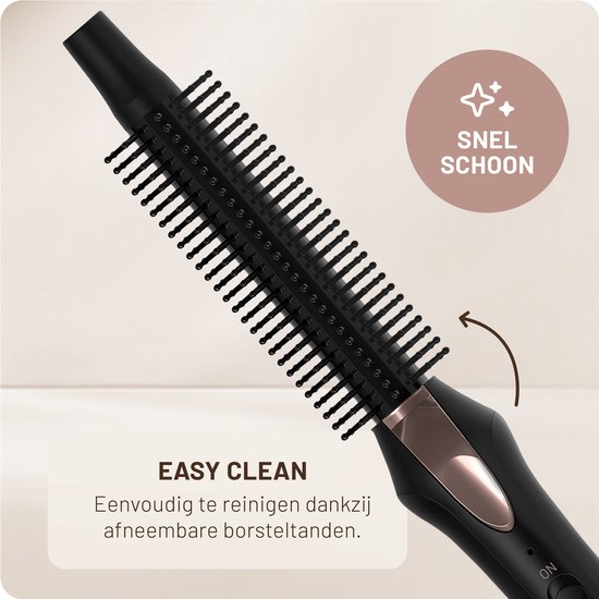 Carmen CTB3085B - Krulborstel - Diameter 19 mm - Dual voltage - Thermal brush - Keramische warmte elementen - Aan/uit indicator - Easy clean