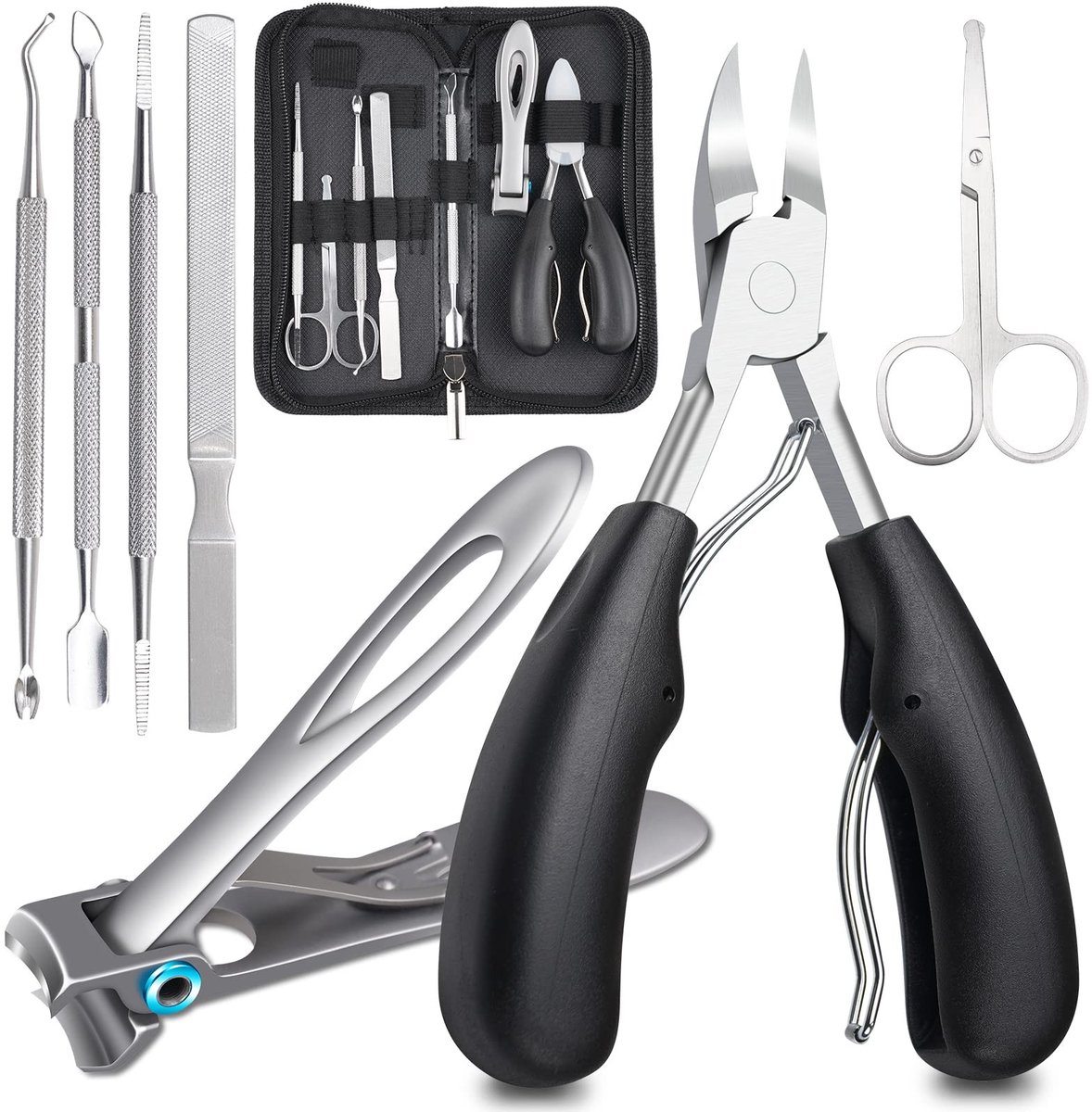 Omgoods - 7-delig Set voor Teennagelknippers - Professionele Nagelverzorging voor Dikke en Ingegroeide Nagels
