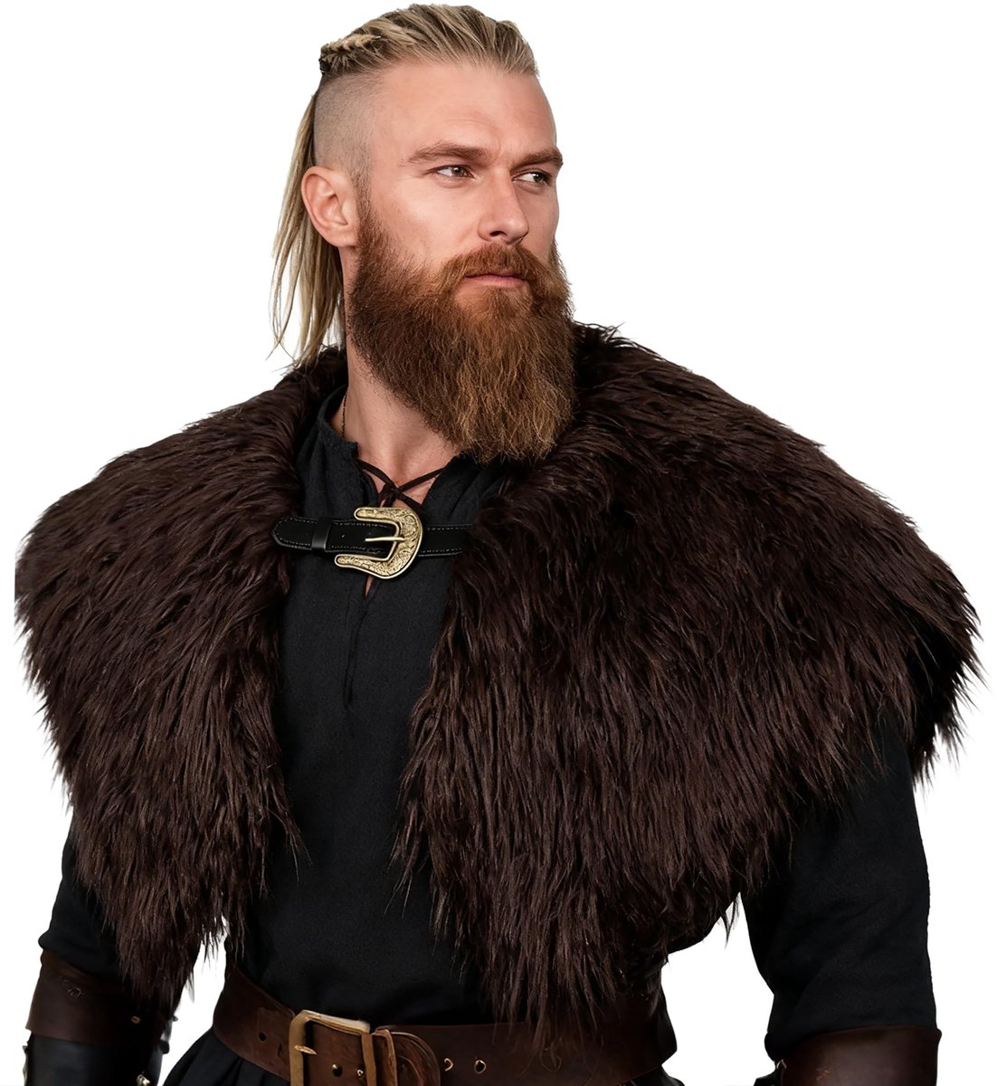 Omgoods - Heren Viking Faux Fur Sjaal voor de Winter