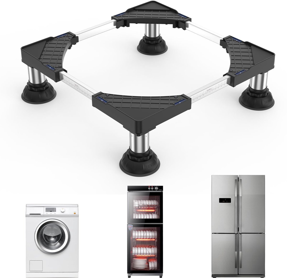 Omgoods - Verstelbare Basis voor Wasmachine en Koelkast tot 300 kg