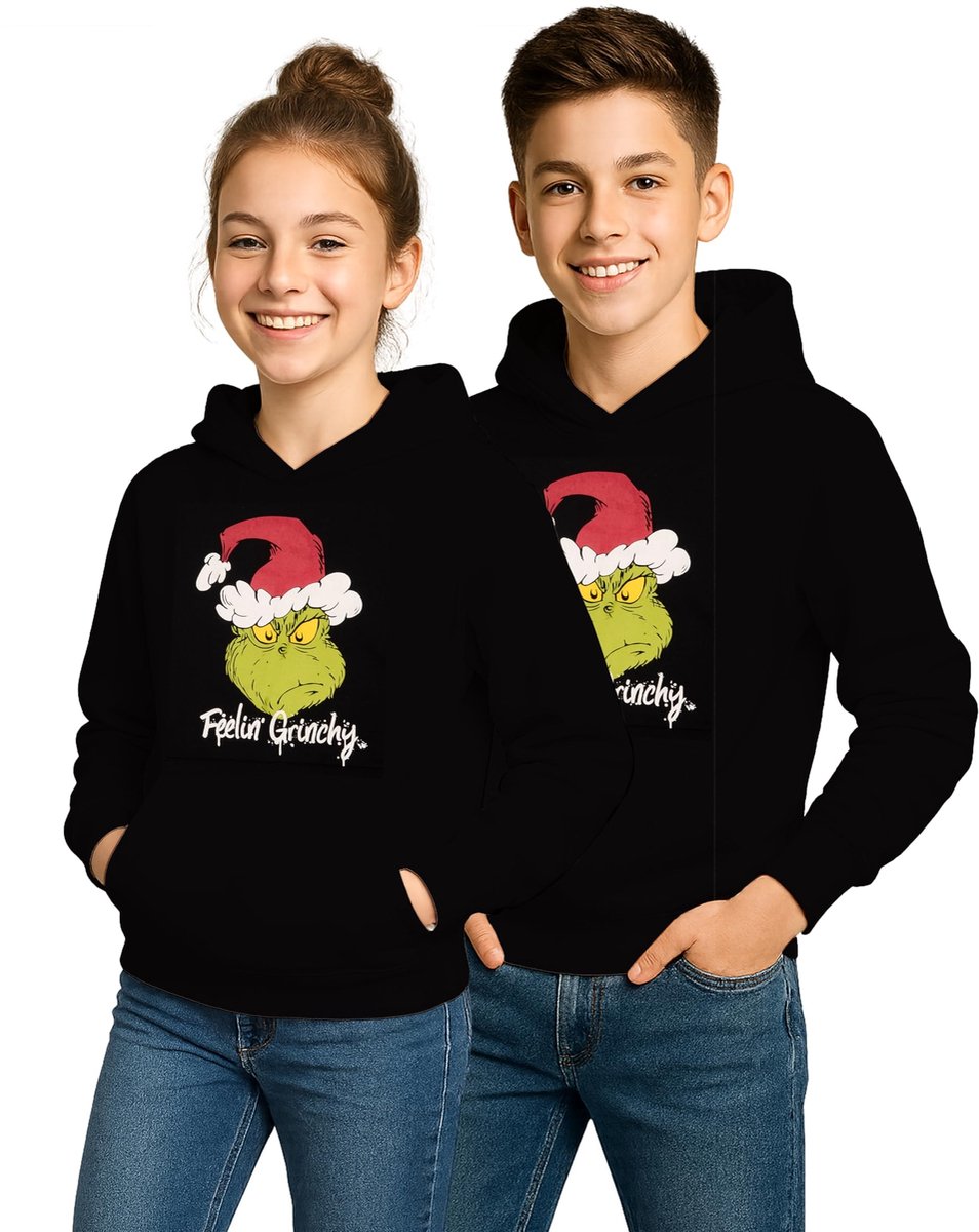 Omgoods - Grinch Hoodie voor Kinderen met Capuchon