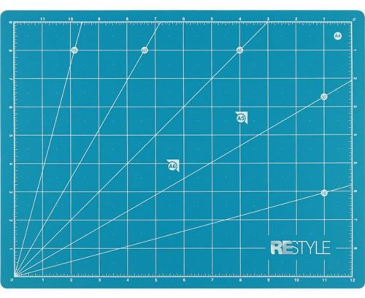ReStyle Snijmat A4 zelfhelend 25x33cmx1.6mm, dubbelzijdig cm / inch