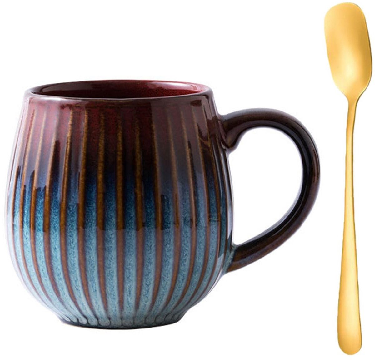 Omgoods - Vintage Keramische Mokken, 550 ml, Geschikt voor Koffie en Thee