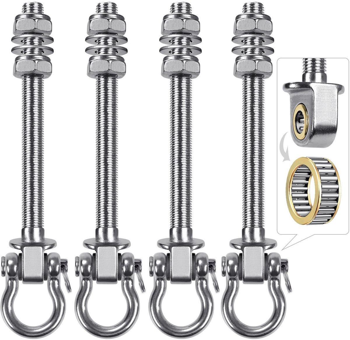 Omgoods - Set van 4 Heavy Duty Hangogen voor Bevestiging