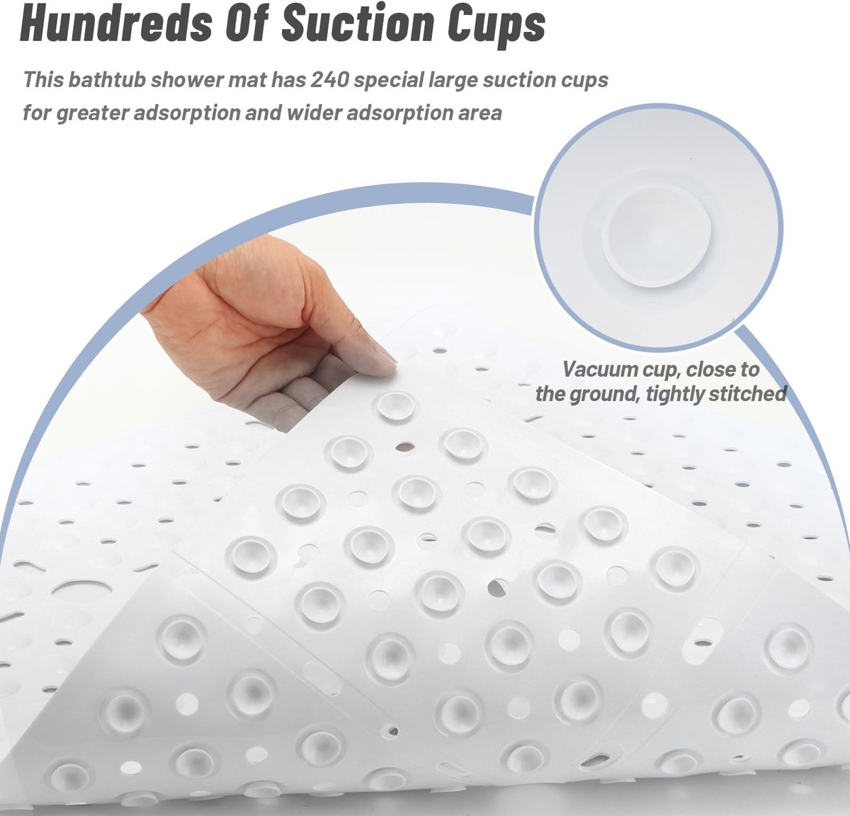 Omgoods - Antislip Douchemat 69 x 69 cm met Zuignappen