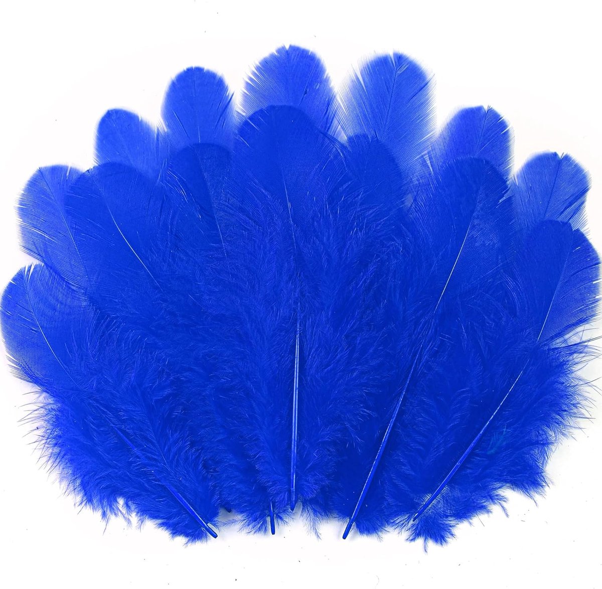 Veren om te knutselen, 7,6-12,7 cm veren in grote verpakking voor bruiloft, thuisfeest, dromenvanger-accessoires en doe-het-zelf knutselen (koningsblauw)