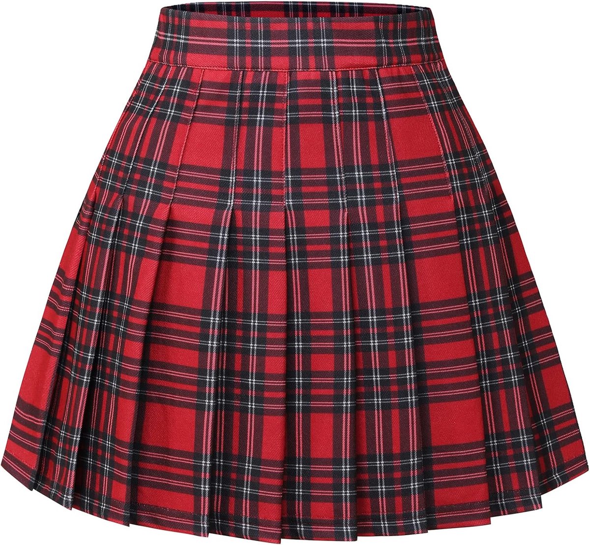 rok voor dames, korte rok met hoge taille, tennis- en schoolrok