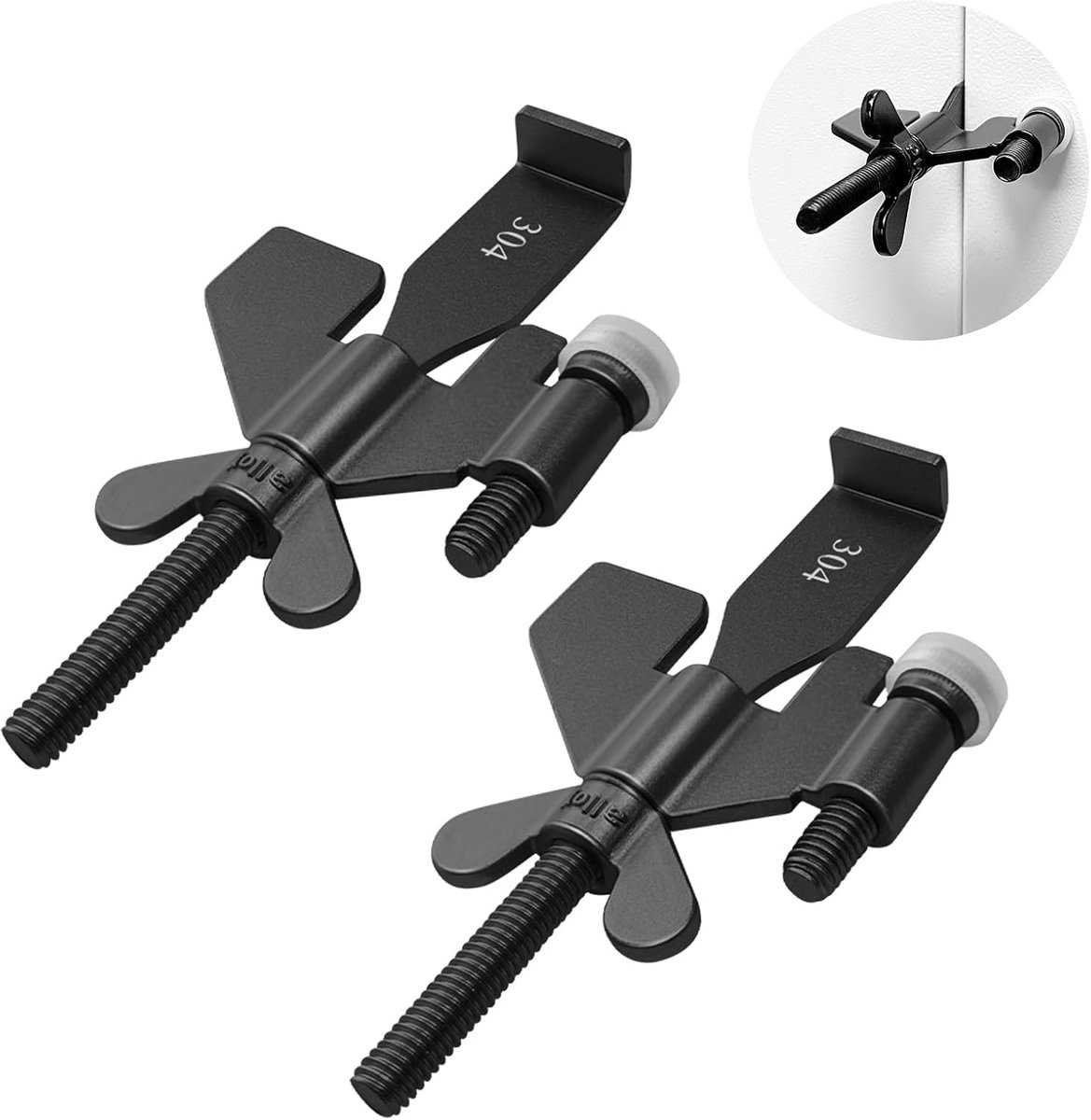 2-pack zwart Verbeterd draagbaar deurslot, thuisbeveiliging, vergrendelingssloten voor extra veiligheid, perfect voor reizen, hotel, thuis, appartement, college en reizen