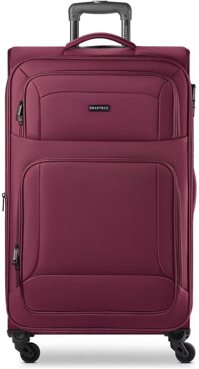 Smartbox Edition 04 4 wielen Trolley 78 cm met uitbreidingsplooi - Zachte bagage - Combinatieslot - burgundy