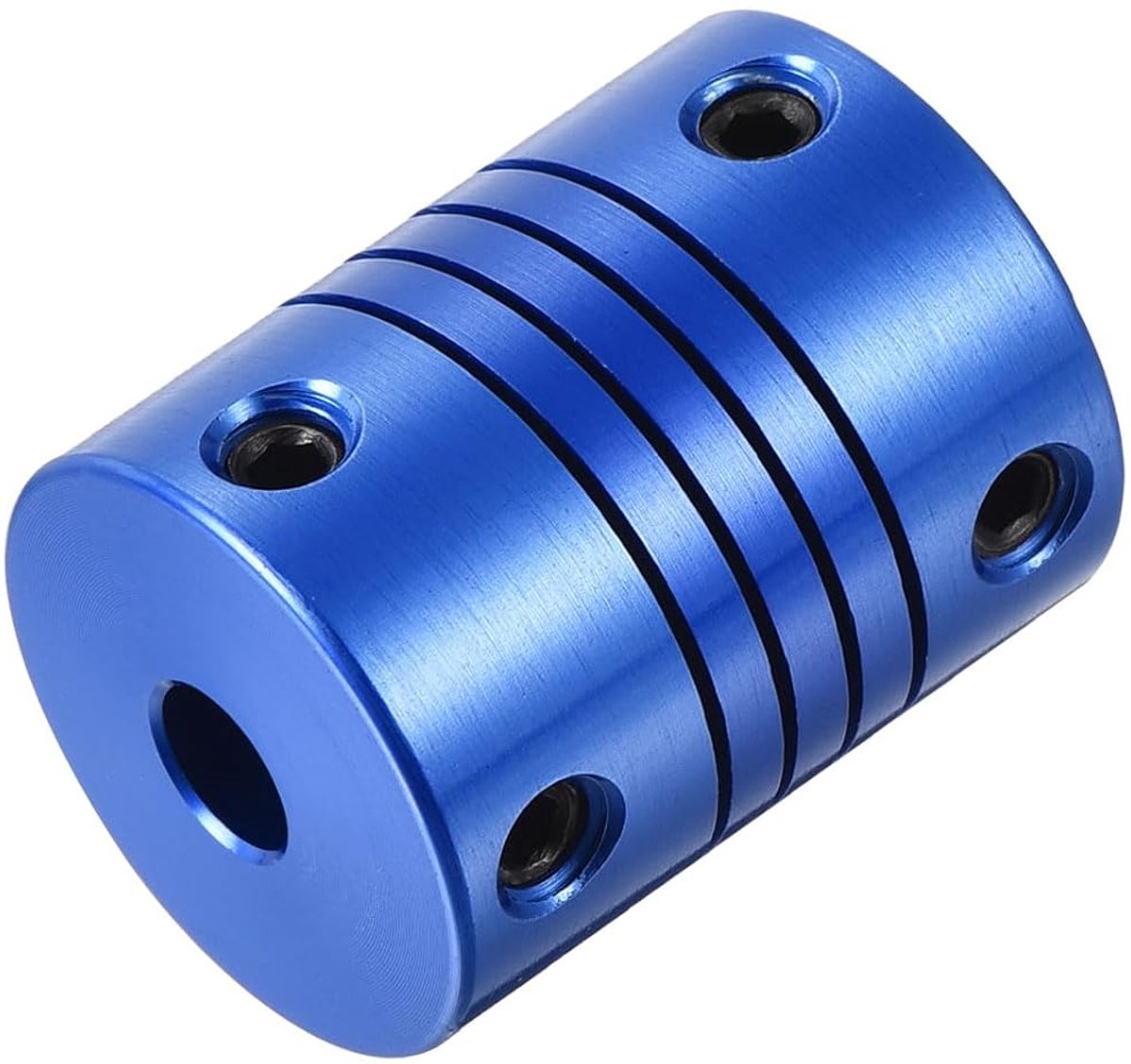 1 stuk 4 mm op 5 mm askoppeling van aluminiumlegering L25 x D19 flexibele koppeling met schroeven voor encoder en motoren, blauw