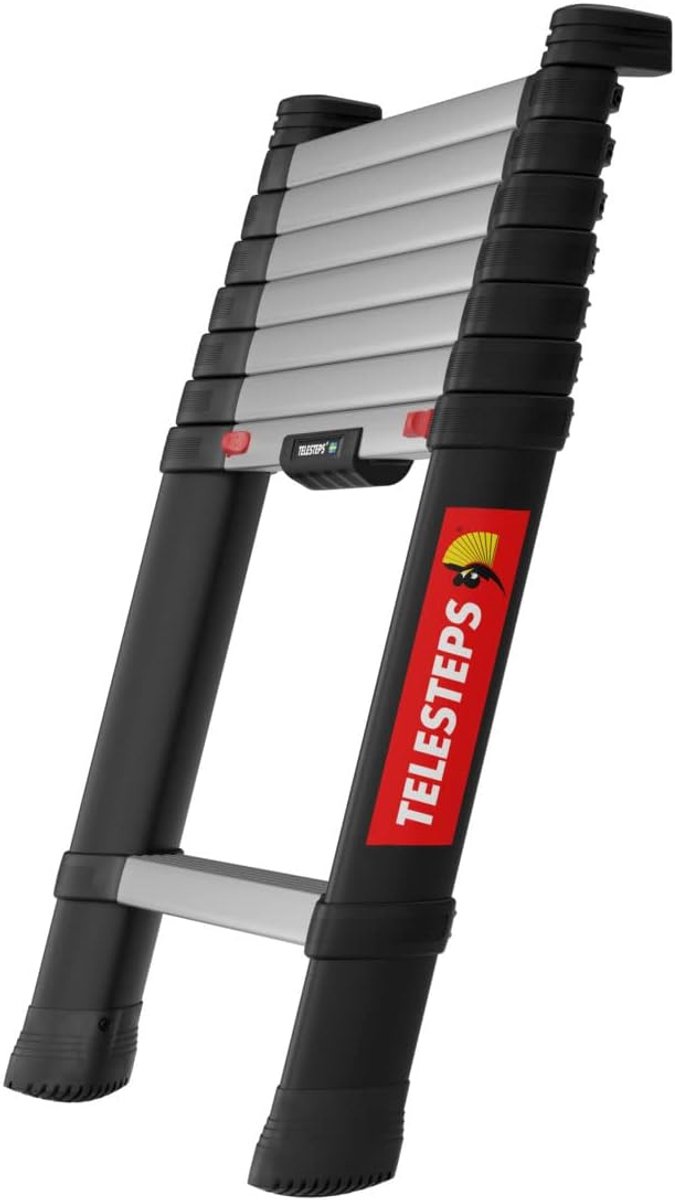 SnelShoppen - Telesteps Telescopische Ladder 2,6 m - Compacte Kwaliteitsladder met Driehoekige Stijlen - EN 131 Gecertificeerd - Perfect voor Thuis, T