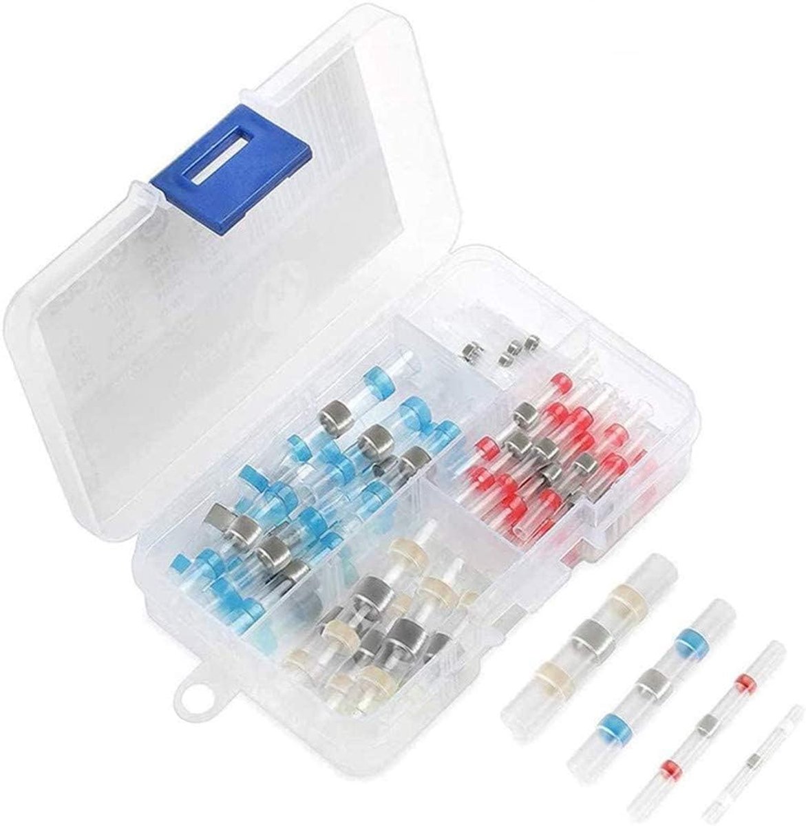 50 x soldeerverbinders, krimpverbinders, waterdichte krimpverbinders, soldeerverbinder-klemmen voor auto-elektrisch, meerkleurig